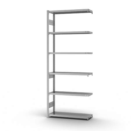 hofe Fachbodenregal Grundregal HZG25807AM zerlegt 6 Böden beidseitig (HxTxB) 2500x800x750mm verzinkt