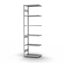 hofe Fachbodenregal Grundregal HZG25807AM zerlegt 6 Böden beidseitig (HxTxB) 2500x800x750mm verzinkt