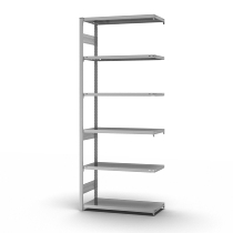 hofe Fachbodenregal Grundregal HZG25807AM zerlegt 6 Böden beidseitig (HxTxB) 2500x800x750mm verzinkt