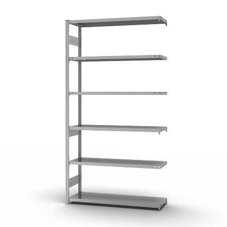 hofe Fachbodenregal Grundregal HZG25807AM zerlegt 6 Böden beidseitig (HxTxB) 2500x800x750mm verzinkt