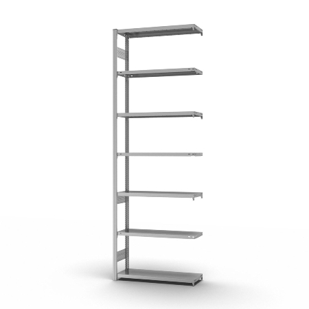 hofe Fachbodenregal Anbauregal HZA30513AM zerlegt 7 Böden beidseitig (HxTxB) 3000x500x1300mm verzinkt