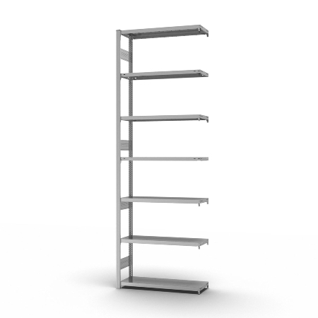 hofe Fachbodenregal Anbauregal HZA30813AS zerlegt 7 Böden beidseitig (HxTxB) 3000x800x1300mm verzinkt