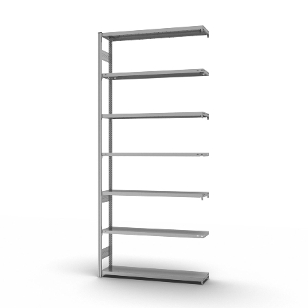 hofe Fachbodenregal Anbauregal HZA30513AM zerlegt 7 Böden beidseitig (HxTxB) 3000x500x1300mm verzinkt