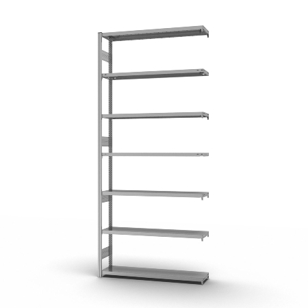 hofe Fachbodenregal Anbauregal HZA30813AS zerlegt 7 Böden beidseitig (HxTxB) 3000x800x1300mm verzinkt