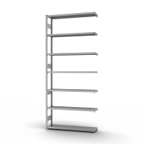 hofe Fachbodenregal Anbauregal HZA30813AS zerlegt 7 Böden beidseitig (HxTxB) 3000x800x1300mm verzinkt