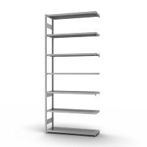 hofe Fachbodenregal Anbauregal HZA30513AM zerlegt 7 Böden beidseitig (HxTxB) 3000x500x1300mm verzinkt