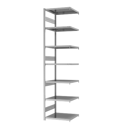 hofe Fachbodenregal Anbauregal HZA30813AS zerlegt 7 Böden beidseitig (HxTxB) 3000x800x1300mm verzinkt