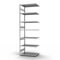 hofe Fachbodenregal Anbauregal HZA30813AS zerlegt 7 Böden beidseitig (HxTxB) 3000x800x1300mm verzinkt