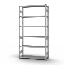hofe Fachbodenregal Grundregal HZG25807AM zerlegt 6 Böden beidseitig (HxTxB) 2500x800x750mm verzinkt