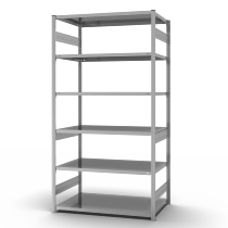 hofe Fachbodenregal Grundregal HZG25807AM zerlegt 6 Böden beidseitig (HxTxB) 2500x800x750mm verzinkt