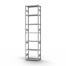 hofe Fachbodenregal Anbauregal HZA30813AS zerlegt 7 Böden beidseitig (HxTxB) 3000x800x1300mm verzinkt