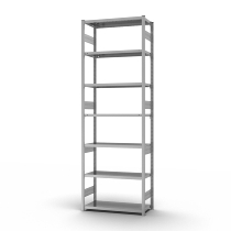 hofe Fachbodenregal Anbauregal HZA30813AS zerlegt 7 Böden beidseitig (HxTxB) 3000x800x1300mm verzinkt