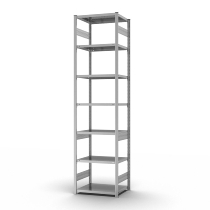hofe Fachbodenregal Anbauregal HZA30513AM zerlegt 7 Böden beidseitig (HxTxB) 3000x500x1300mm verzinkt