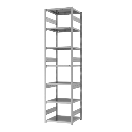 hofe Fachbodenregal Anbauregal HZA30813AS zerlegt 7 Böden beidseitig (HxTxB) 3000x800x1300mm verzinkt