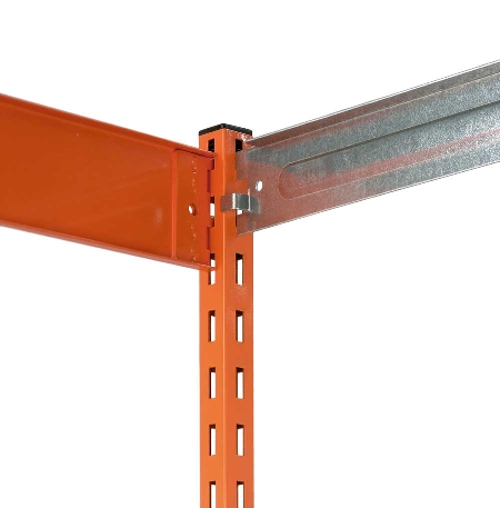 hofe Fachboden-Rohrregal Anbauregal doppelseitig ROA 204013 MD zerlegt 10 Böden (HxBxT) 2000x1325x800mm Orange