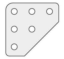 hofe Knotenblech Z013 Eckwinkel zur Regal-Stabilisierung verzinkt (6er Pack)
