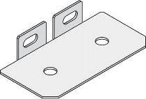 hofe Stahl-Fußplatten Z017 L-Form verzinkt (6er Pack)