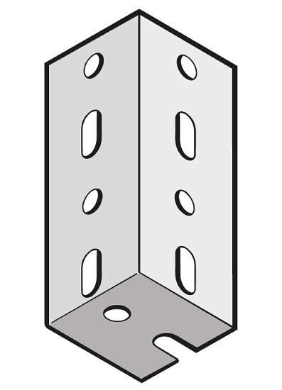 hofe Winkelpfosten Fachlast bis 90 kg 30/30/1,5mm Schraubsystem WR ein-/beidseitig verzinkt/Lichtgrau 