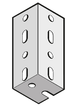 hofe Winkelpfosten Fachlast bis 90 kg 30/30/1,5mm Schraubsystem WR ein-/beidseitig verzinkt/Lichtgrau 