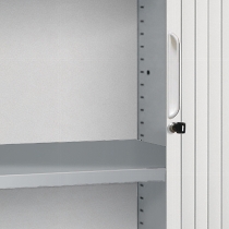 C+P Rollladenschrank BASIS-32 032203-00-001 4 Einlegeböden Kunststoff-Lamellen (HxBxT)1980x1200x430mm 7035