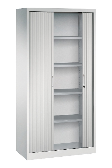 C+P Rollladenschrank BASIS-32 032203-00-001 4 Einlegeböden Kunststoff-Lamellen (HxBxT)1980x1200x430mm 7035