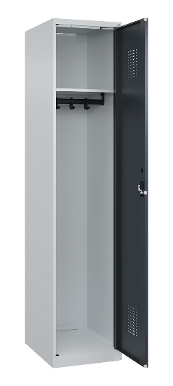 C+P Spind Evolo PLUS 049000-30 bodenstehend 3 Abt. 300mm Drehriegel (HxBxT) 1850x900x500mm 7035/0004
