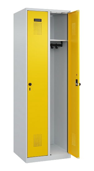 C+P Spind Evolo PLUS 049000-30 bodenstehend 3 Abt. 300mm Drehriegel (HxBxT) 1850x900x500mm 7035/0004