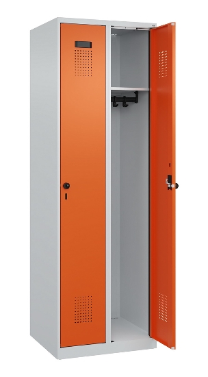 C+P Spind Evolo PLUS 049000-30 bodenstehend 3 Abt. 300mm Drehriegel (HxBxT) 1850x900x500mm 7035/0004