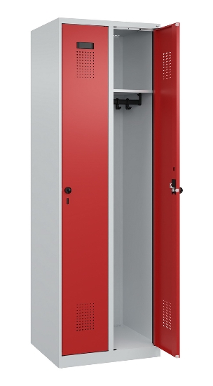 C+P Spind Evolo PLUS 049000-30 bodenstehend 3 Abt. 300mm Drehriegel (HxBxT) 1850x900x500mm 7035/0004