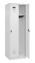 C+P Spind Evolo PLUS 049000-30 bodenstehend 3 Abt. 300mm Drehriegel (HxBxT) 1850x900x500mm 7035/0004