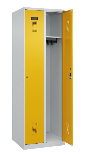 C+P Spind Evolo PLUS 049000-30 bodenstehend 3 Abt. 300mm Drehriegel (HxBxT) 1850x900x500mm 7035/0004