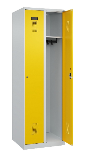 C+P Spind Evolo PLUS 049000-30 bodenstehend 3 Abt. 300mm Drehriegel (HxBxT) 1850x900x500mm 7035/0004