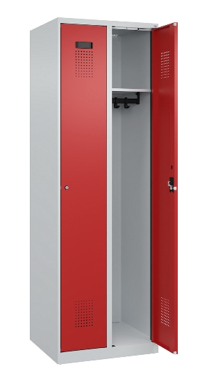 C+P Spind Evolo PLUS 049000-30 bodenstehend 3 Abt. 300mm Drehriegel (HxBxT) 1850x900x500mm 7035/0004
