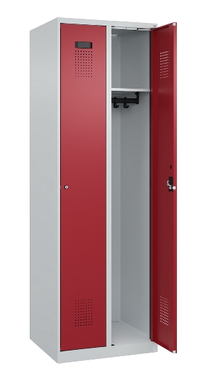 C+P Spind Evolo PLUS 049000-30 bodenstehend 3 Abt. 300mm Drehriegel (HxBxT) 1850x900x500mm 7035/0004