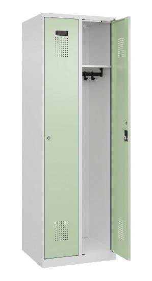 C+P Spind Evolo PLUS 049000-30 bodenstehend 3 Abt. 300mm Drehriegel (HxBxT) 1850x900x500mm 7035/0004