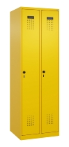 C+P Wäsche-Spind Evolo PLUS 049010-22B mit Füßen 2 Abt.je 400mm Drehriegel (HxBxT) 1950x800x500mm 0010/0010