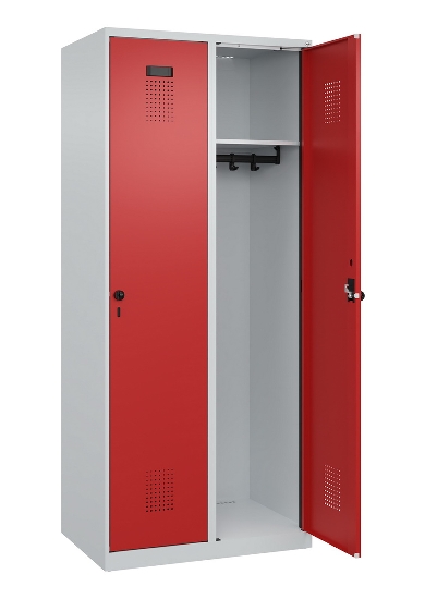 C+P Spind Evolo PLUS 049000-30 bodenstehend 3 Abt. 300mm Drehriegel (HxBxT) 1850x900x500mm 7035/0004