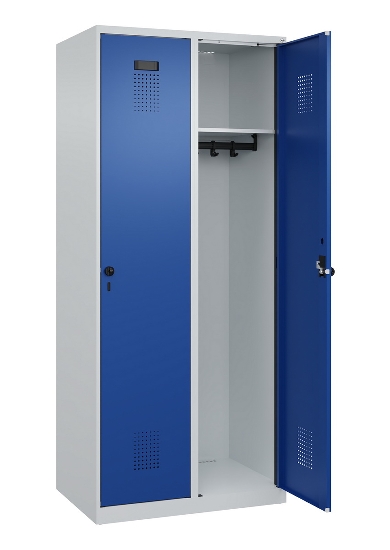 C+P Spind Evolo PLUS 049000-30 bodenstehend 3 Abt. 300mm Drehriegel (HxBxT) 1850x900x500mm 7035/0004