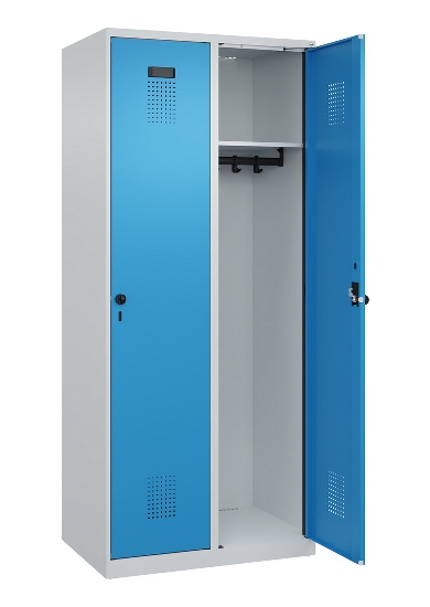 C+P Spind Evolo PLUS 049000-30 bodenstehend 3 Abt. 300mm Drehriegel (HxBxT) 1850x900x500mm 7035/0004