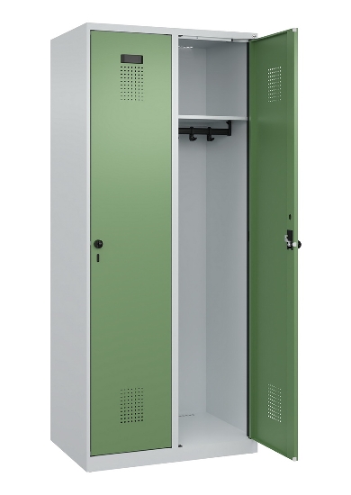 C+P Spind Evolo PLUS 049000-30 bodenstehend 3 Abt. 300mm Drehriegel (HxBxT) 1850x900x500mm 7035/0004