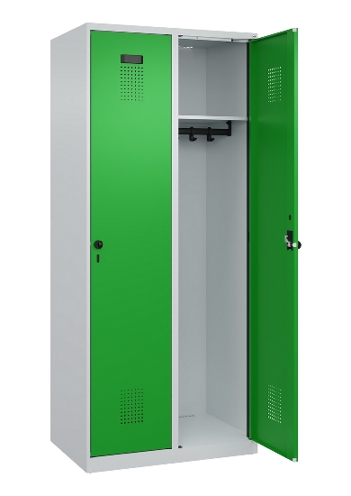 C+P Spind Evolo PLUS 049000-30 bodenstehend 3 Abt. 300mm Drehriegel (HxBxT) 1850x900x500mm 7035/0004
