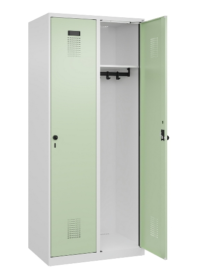 C+P Spind Evolo PLUS 049000-30 bodenstehend 3 Abt. 300mm Drehriegel (HxBxT) 1850x900x500mm 7035/0004