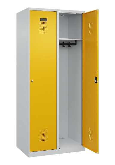 C+P Spind Evolo PLUS 049000-30 bodenstehend 3 Abt. 300mm Drehriegel (HxBxT) 1850x900x500mm 7035/0004