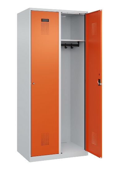 C+P Spind Evolo PLUS 049000-30 bodenstehend 3 Abt. 300mm Drehriegel (HxBxT) 1850x900x500mm 7035/0004