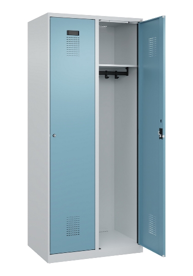 C+P Spind Evolo PLUS 049000-30 bodenstehend 3 Abt. 300mm Drehriegel (HxBxT) 1850x900x500mm 7035/0004