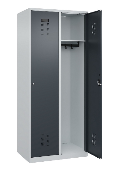 C+P Spind Evolo PLUS 049000-30 bodenstehend 3 Abt. 300mm Drehriegel (HxBxT) 1850x900x500mm 7035/0004