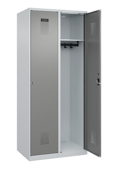 C+P Spind Evolo PLUS 049000-30 bodenstehend 3 Abt. 300mm Drehriegel (HxBxT) 1850x900x500mm 7035/0004