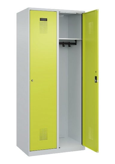 C+P Spind Evolo PLUS 049000-30 bodenstehend 3 Abt. 300mm Drehriegel (HxBxT) 1850x900x500mm 7035/0004