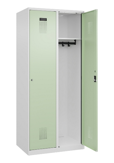 C+P Spind Evolo PLUS 049000-30 bodenstehend 3 Abt. 300mm Drehriegel (HxBxT) 1850x900x500mm 7035/0004