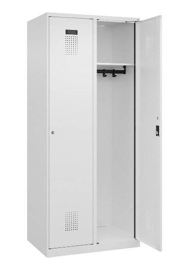 C+P Spind Evolo PLUS 049000-30 bodenstehend 3 Abt. 300mm Drehriegel (HxBxT) 1850x900x500mm 7035/0004
